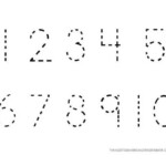 1 10 Number Tracing Printable