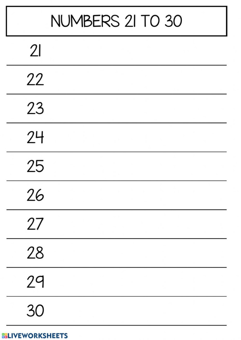 Tracing Numbers 20 30 Worksheets Printable Tracing Numbers