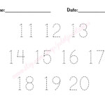 11 20 Number Trace Worksheet PDF Printable By Pdotprintables