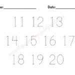 11 20 Number Trace Worksheet PDF Printable By Pdotprintables