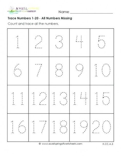 123 Tracing Worksheets Numbers Kindergarten Number Worksheets 