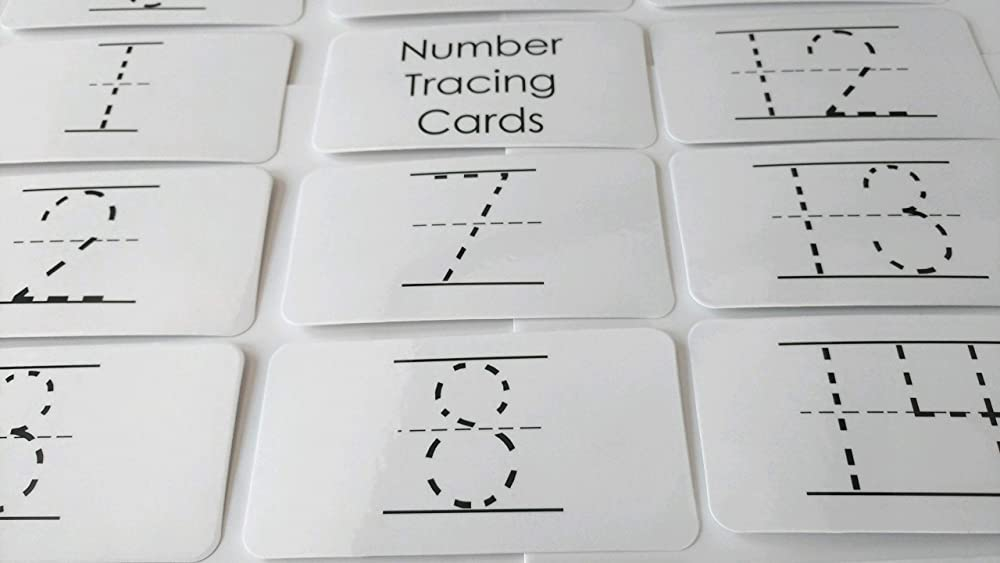 Amazon 26 Laminated Numbers Finger Tracing Flash Cards Handmade