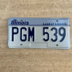 American License Number Plate ILLINOIS Metal Original Vintage USA State