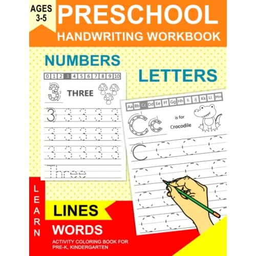 Buy Preschool Handwriting Workbook Letters And Numbers Tracing Book 