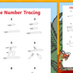 Chinese Numbers Tracing Worksheet teacher Made