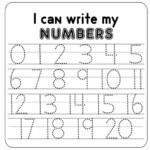 Dry Erase Number Trace Learn To Write Your Numbers 0 20 SVG Etsy In