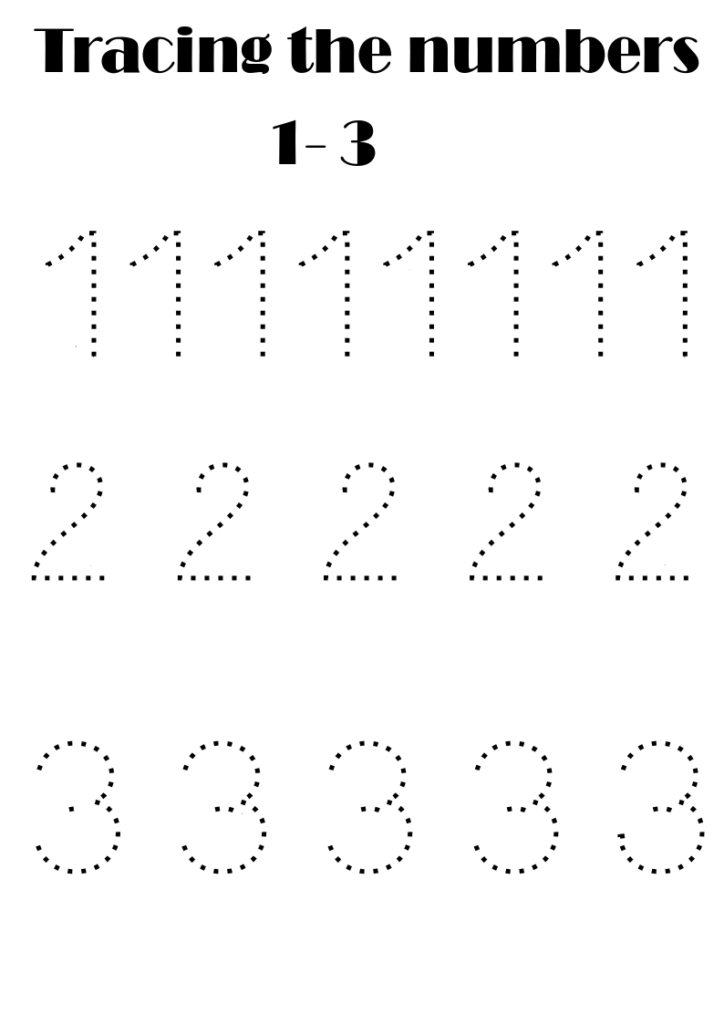 EARLY EDUCATION Number Tracing Free