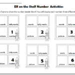 Elf On The Shelf Number Activities Set For Kids Number Activities