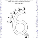 Finger Tracing Numbers 6 Learning Dino