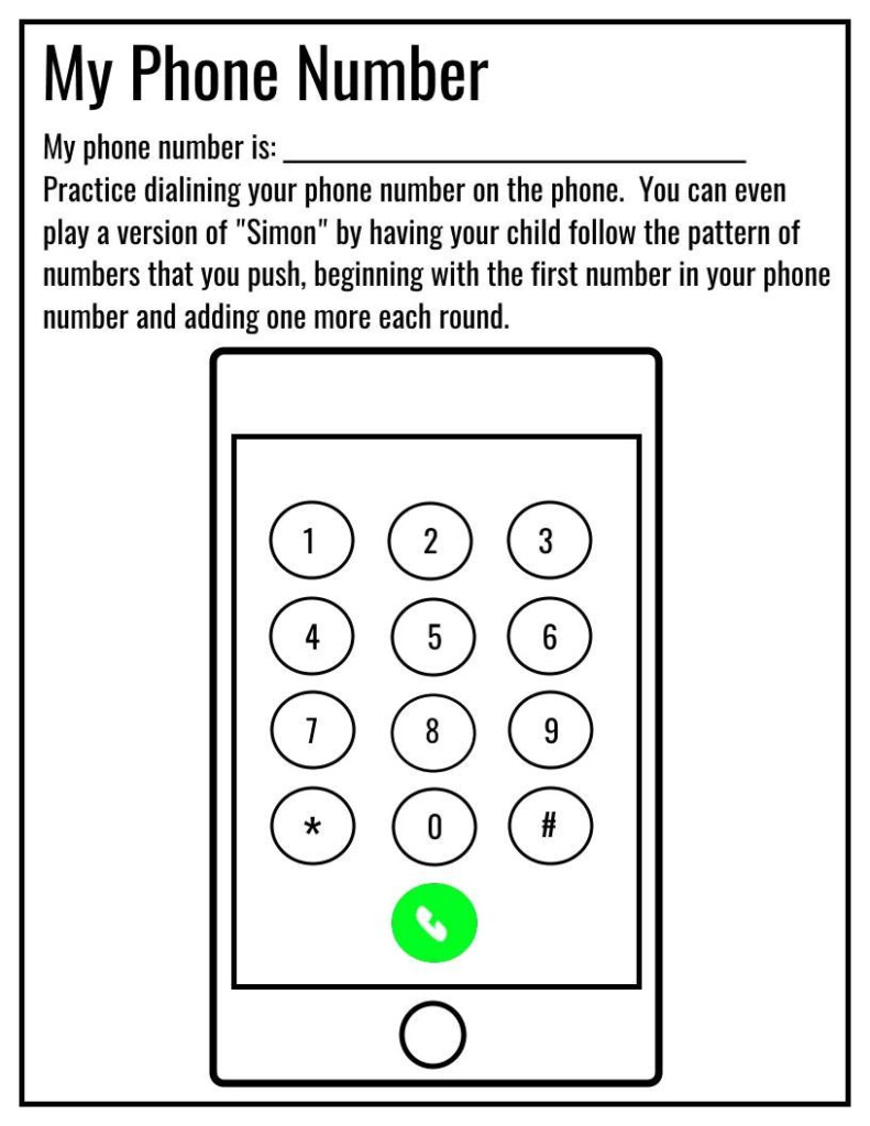 Five Ways To Teach Children Their Phone Number Learning Numbers 