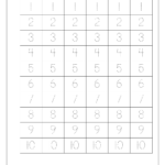 Free Math Worksheets Number Tracing And Writing 1 10 Number