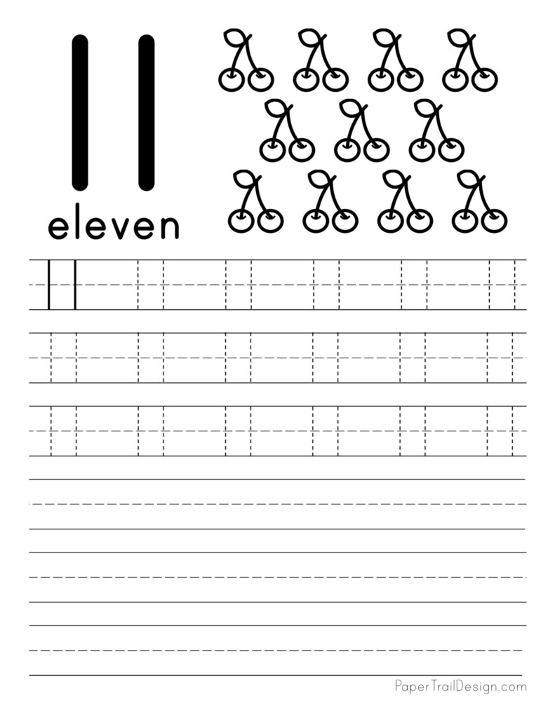 Free Number Tracing Worksheets Paper Trail Design