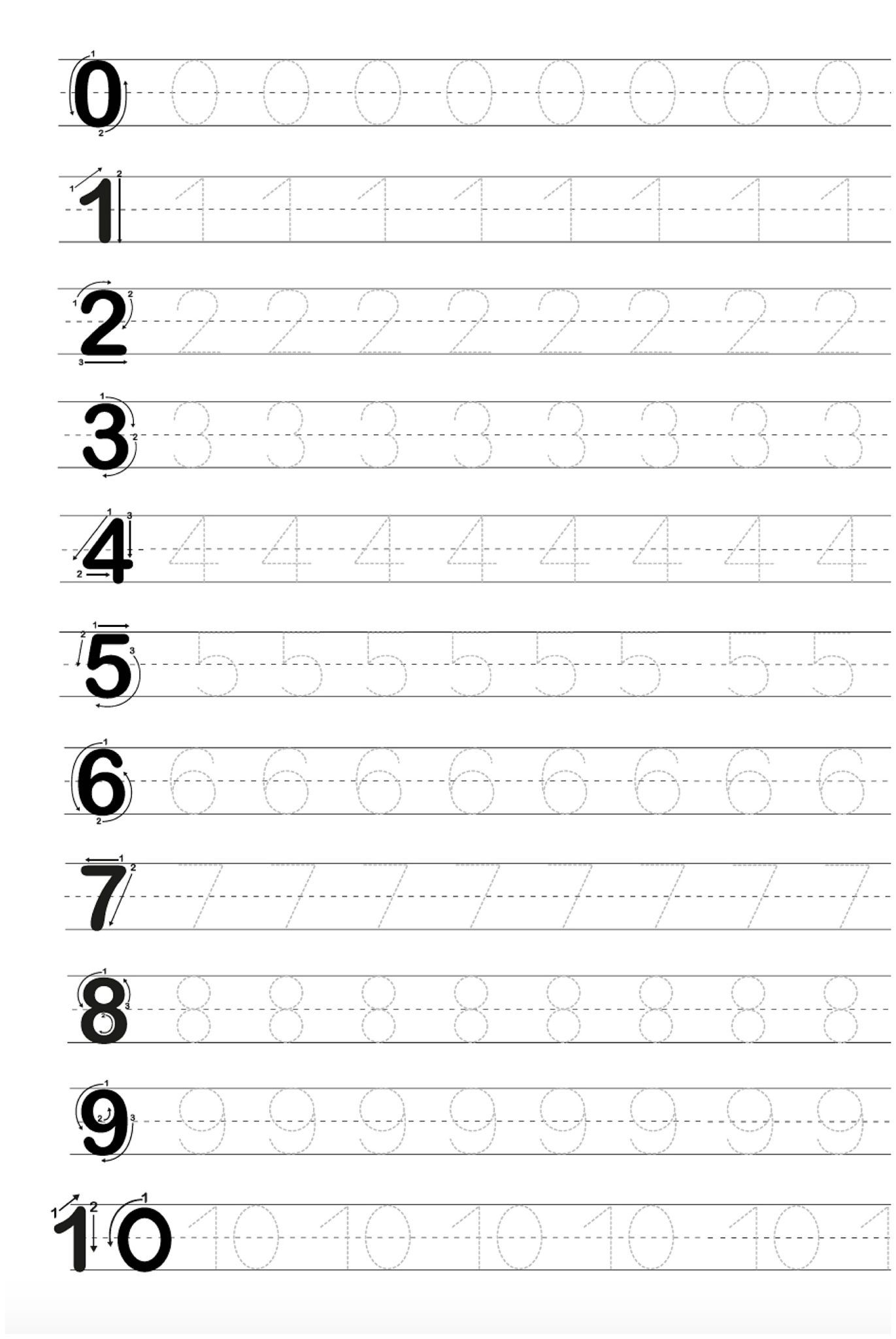 Free Printable For Tracing Letters Numbers Tracing Worksheets