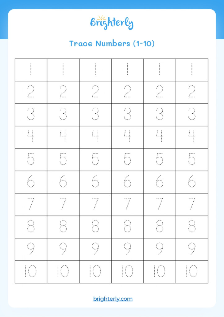 Free Printable Number Tracing Worksheets PDF Brighterly