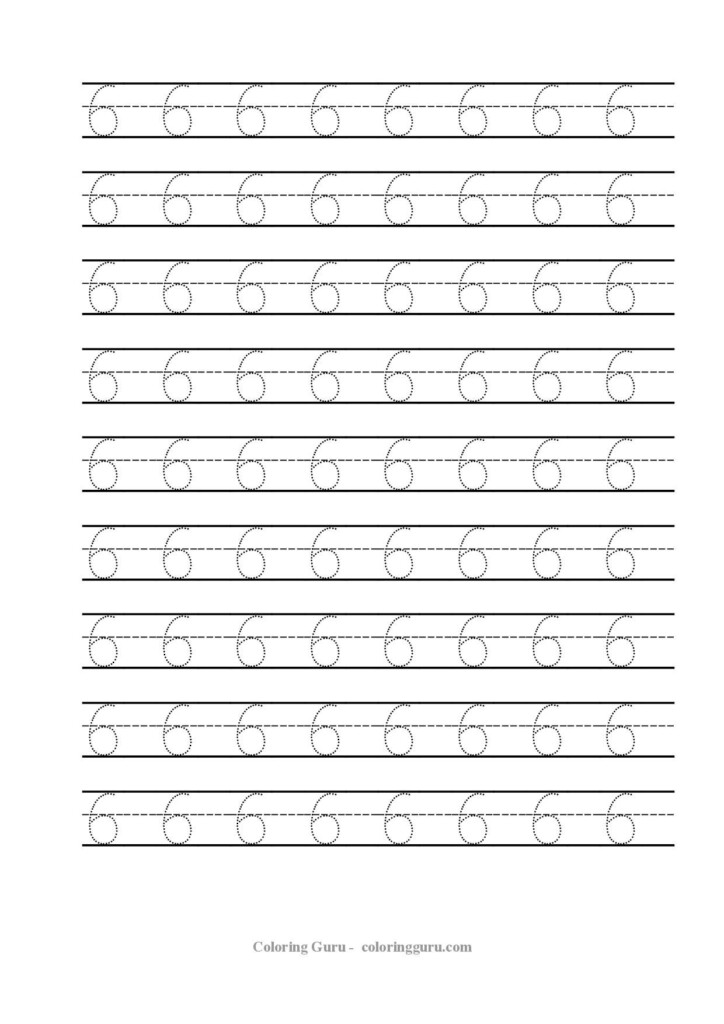 Free Printable Tracing Number 6 Worksheets Printable Preschool 