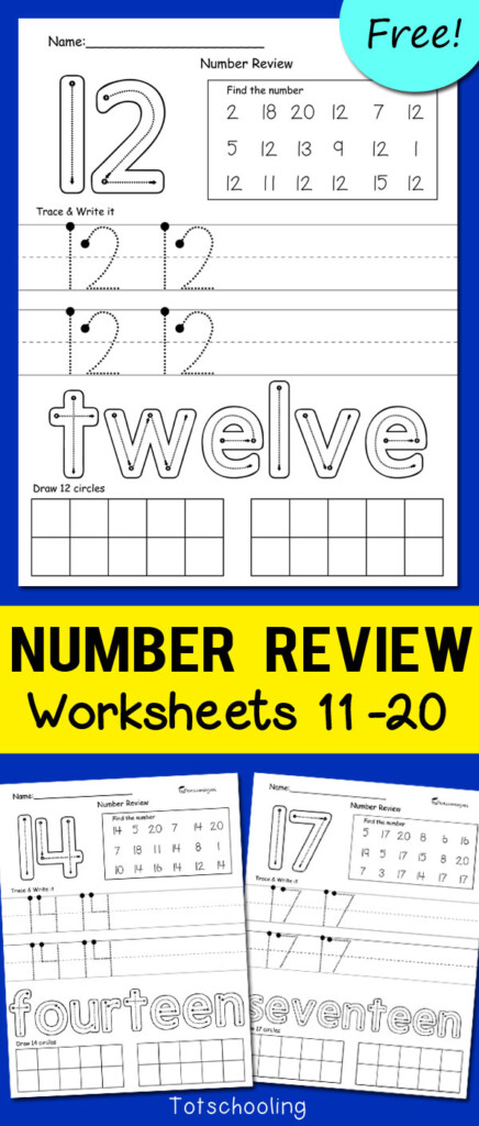 Free Tracing Numbers 11 20 Worksheets AlphabetWorksheetsFree