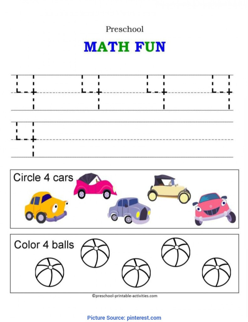 Fresh Number 4 Activities For Preschoolers Fun Number Worksheet For 