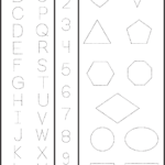 Letters Numbers And Shapes Tracing Worksheet Shape Tracing