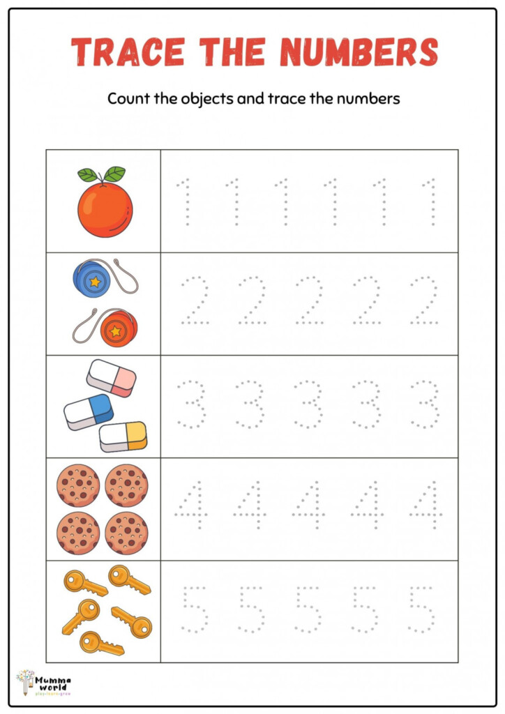 Math Worksheet Number Tracing Worksheet Mummaworld