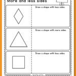 More And Less Number Of Sides Shapes Worksheets Easy Peasy And Fun