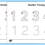 N number Tracing 1 5 Large Tracing Number Template Printable