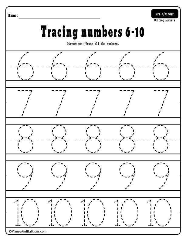 Number 1 20 Tracing Worksheets FREE Printable PDF Preschool Math 