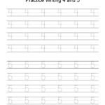 Number 4 And 5 Writing Worksheet Free Number 4 And 5 Writing Worksheet