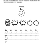 Number 5 Worksheets For Children Activity Shelter