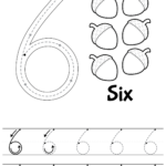 Number 6 Tracing Worksheets