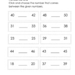 Number Between Worksheet What Number Comes In Between 1 To 20 100 500