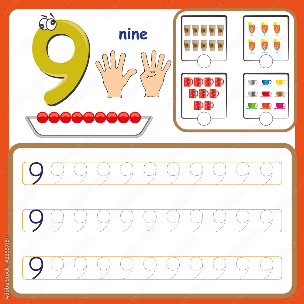 Number Cards Counting And Writing Numbers Learning Numbers Numbers 