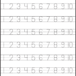 Number Tracing 1 10 Worksheet Aprender A Escribir Hojas De