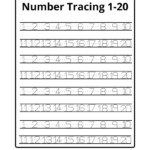Number Tracing 1 20 PDF Free Printable Worksheets