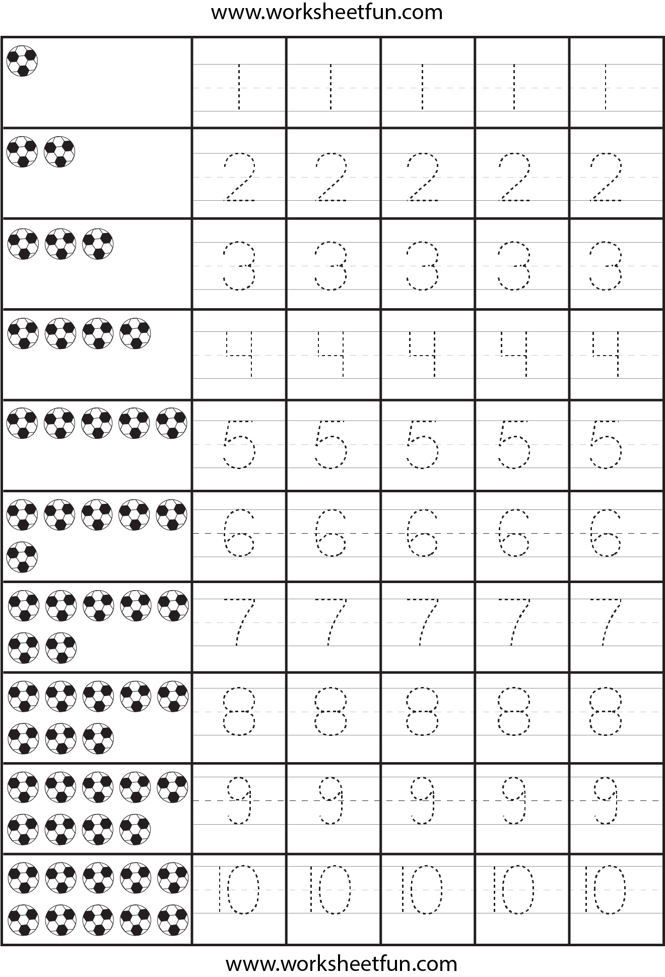 Number Tracing 1 Worksheet FREE Printable Worksheets Worksheetfun