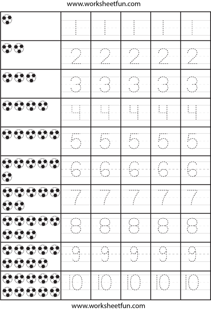 Number Tracing 1 Worksheet FREE Printable Worksheets Worksheetfun