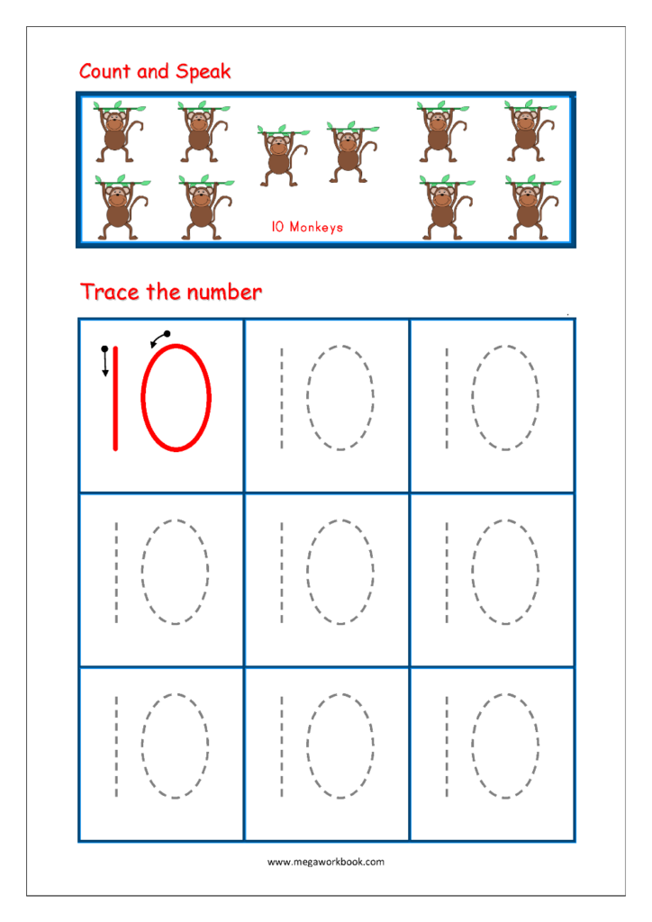 Number Tracing Worksheet 5 10 Name Tracing Generator Free