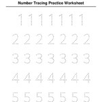 Number Tracing Worksheet Generator