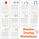 Number Tracing Worksheets Free Printable Itsybitsyfun