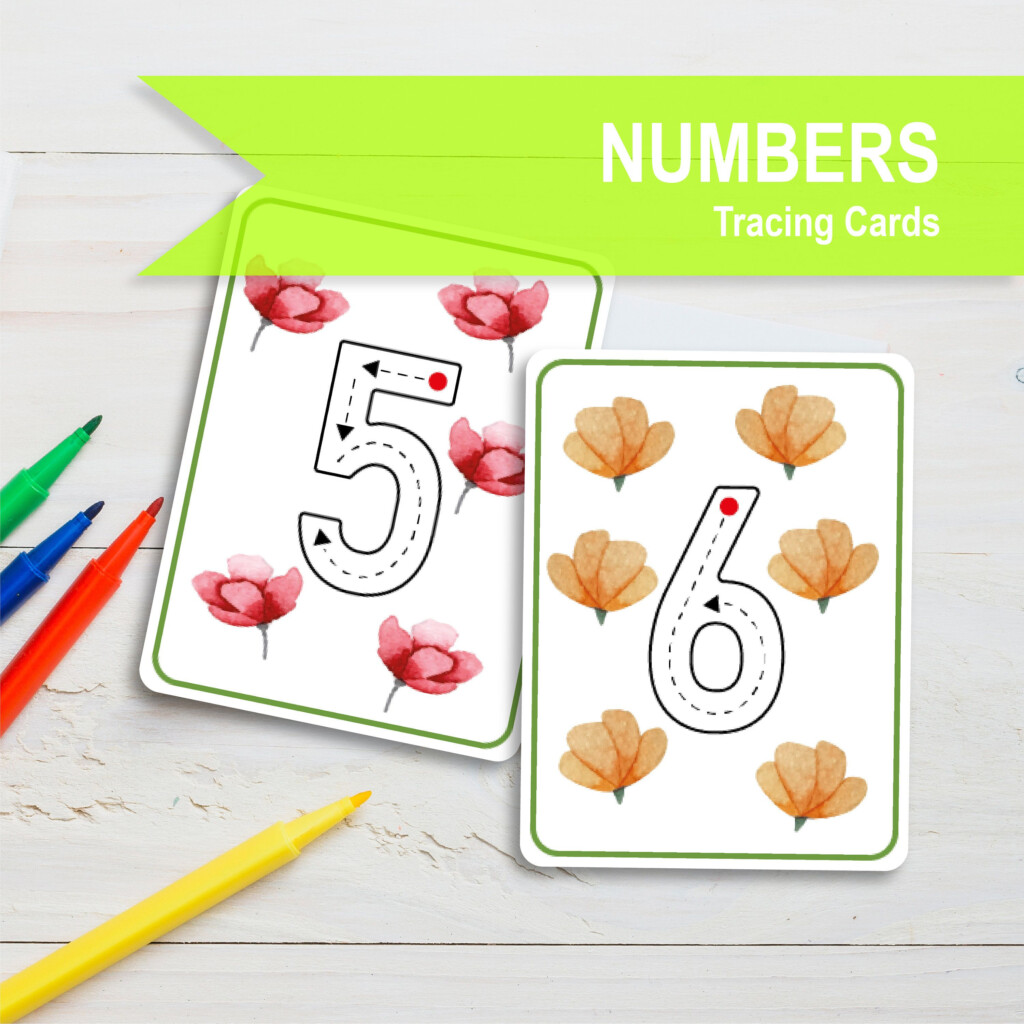 NUMBERS 1 20 Tracing And Counting Printable Flashcards Etsy 