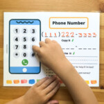 Phone Number Practice Printable Blue And Hazel In 2020 Numbers For