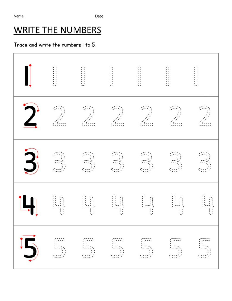 Preschool Worksheets Numbers 1 5 Preschool Worksheets Preschool 