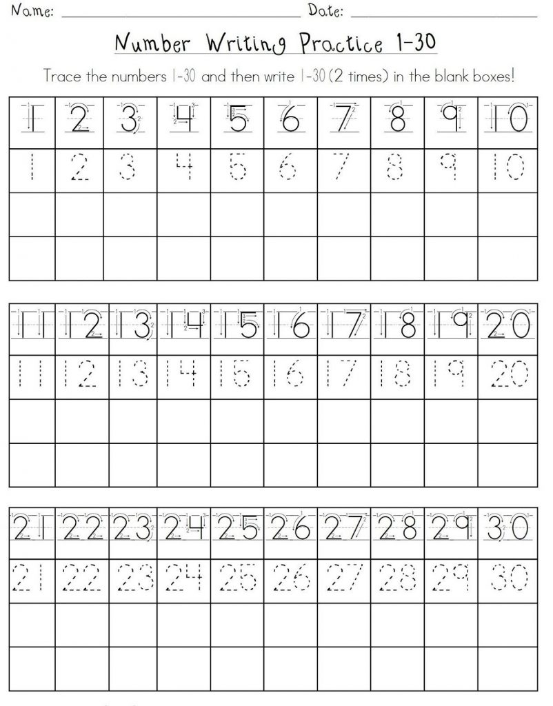 Printable Number Trace Worksheets For Preschool 101 Activity