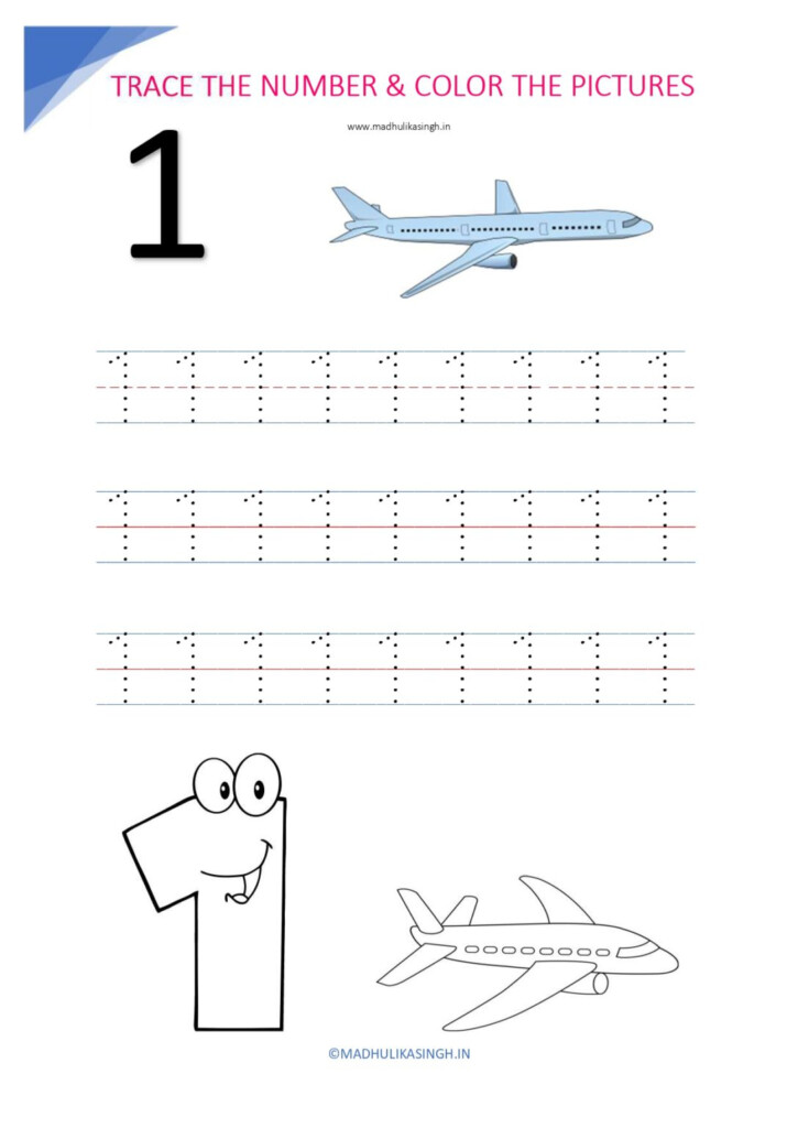 Printable Number Tracing Worksheets 1 12 Free Preschool