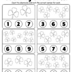 Printable St Patrick s Day Shamrock Counting Worksheet In 2020 With