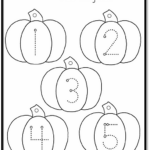 Pumpkin Number Tracing 1 25 Halloween Preschool Fall Preschool