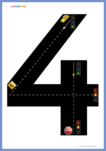 Road Numbers Math Training Game Pre K Free Printable Road Numbers Game