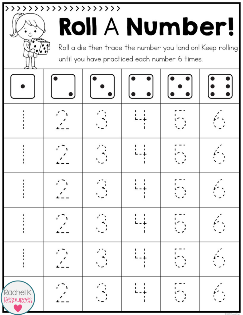 Roll A Number Handwriting Practice Writing Numbers Improve Your 