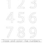 Trace And Color The Numbers Worksheet Cursive In 2022 Worksheets