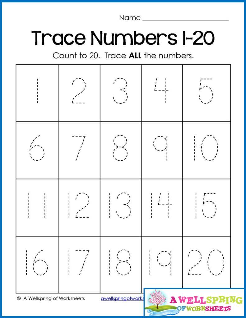 Trace Numbers 1 20 Take A Look At This Selection Of Number Tracing 