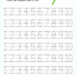 Trace Numbers Up To 10 Math Worksheet For Grade 1 Or Preschool